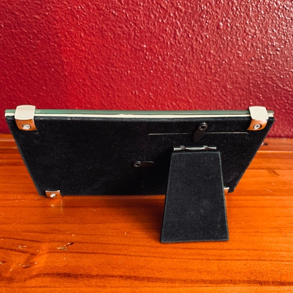 Mud Pie New Baby Boy Silver Clip Picture Frame 6.5 x 3.5 inches with Stand - Picture 4 of 7